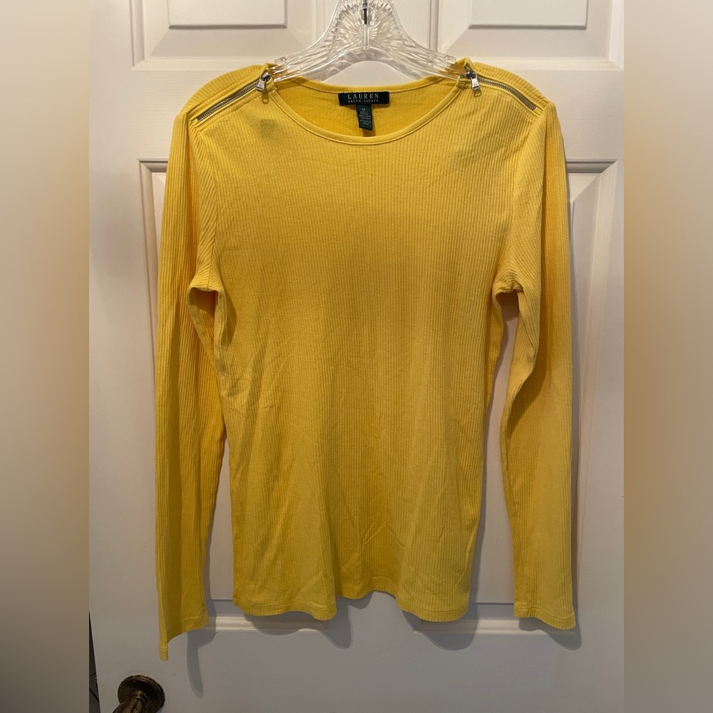Lauren Ralph Lauren Sunlit Yellow Long Sleeve Tee